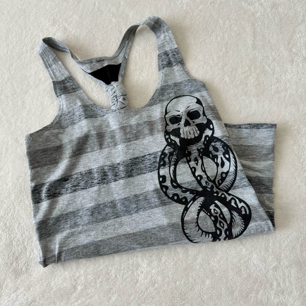 Grey Harry Potter Death Eater Symbol Tank Top